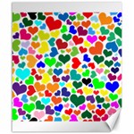 Valentine Rainbow Hearts Canvas 20  x 24 