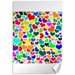 Valentine Rainbow Hearts Canvas 20  x 30 