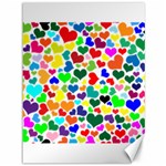 Valentine Rainbow Hearts Canvas 36  x 48 