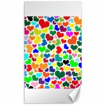 Valentine Rainbow Hearts Canvas 40  x 72 