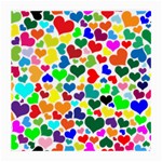 Valentine Rainbow Hearts Medium Glasses Cloth