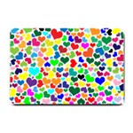 Valentine Rainbow Hearts Small Doormat