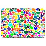 Valentine Rainbow Hearts Large Doormat