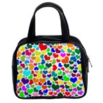 Valentine Rainbow Hearts Classic Handbag (Two Sides)