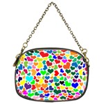 Valentine Rainbow Hearts Chain Purse (One Side)