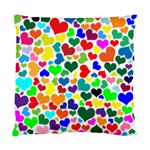 Valentine Rainbow Hearts Standard Cushion Case (One Side)