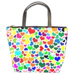 Valentine Rainbow Hearts Bucket Bag