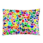 Valentine Rainbow Hearts Pillow Case