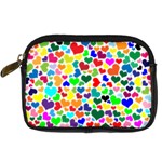 Valentine Rainbow Hearts Digital Camera Leather Case