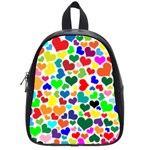 Valentine Rainbow Hearts School Bag (Small)