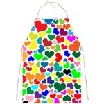 Valentine Rainbow Hearts Full Print Apron