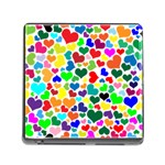 Valentine Rainbow Hearts Memory Card Reader (Square)