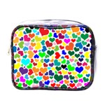 Valentine Rainbow Hearts Mini Toiletries Bag (One Side)