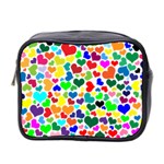 Valentine Rainbow Hearts Mini Toiletries Bag (Two Sides)