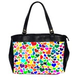 Valentine Rainbow Hearts Oversize Office Handbag (2 Sides)