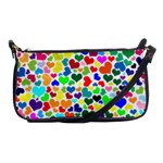 Valentine Rainbow Hearts Shoulder Clutch Bag