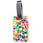 Valentine Rainbow Hearts Luggage Tag (two sides)