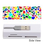 Valentine Rainbow Hearts Memory Card Reader (Stick)