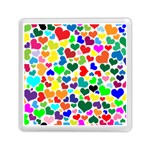 Valentine Rainbow Hearts Memory Card Reader (Square)