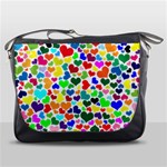 Valentine Rainbow Hearts Messenger Bag