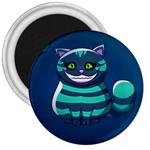 blue Cheshire Cat 3  Magnet