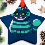 blue Cheshire Cat Ornament (Star)