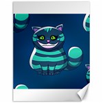 blue Cheshire Cat Canvas 12  x 16 