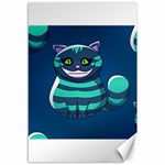 blue Cheshire Cat Canvas 12  x 18 