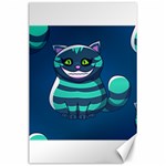 blue Cheshire Cat Canvas 24  x 36 