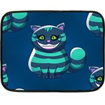 blue Cheshire Cat Fleece Blanket (Mini)