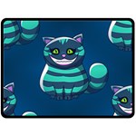 blue Cheshire Cat Fleece Blanket (Large)