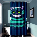 blue Cheshire Cat Shower Curtain 36  x 72  (Stall)