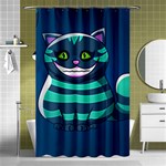 blue Cheshire Cat Shower Curtain 48  x 72  (Small)