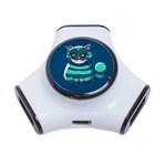 blue Cheshire Cat 3-Port USB Hub