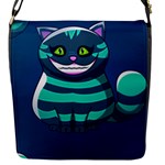 blue Cheshire Cat Flap Closure Messenger Bag (S)