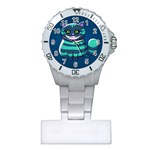 blue Cheshire Cat Plastic Nurses Watch