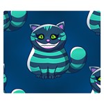 blue Cheshire Cat Double Sided Flano Blanket (Small)