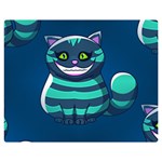 blue Cheshire Cat Double Sided Flano Blanket (Medium)