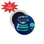 blue Cheshire Cat 1.75  Magnet (10 pack) 