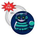 blue Cheshire Cat 2.25  Button (10 pack)