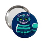 blue Cheshire Cat 2.25  Handbag Mirror