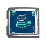 blue Cheshire Cat Mega Link Italian Charm (18mm)