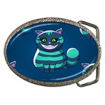 blue Cheshire Cat Belt Buckle