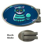 blue Cheshire Cat Money Clip (Oval)