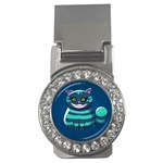 blue Cheshire Cat Money Clip (CZ)