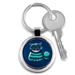 blue Cheshire Cat Key Chain (Round)