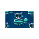 blue Cheshire Cat Sticker (Rectangular)