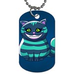 blue Cheshire Cat Dog Tag (Two Sides)