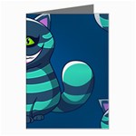 blue Cheshire Cat Greeting Cards (Pkg of 8)