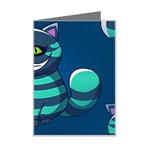 blue Cheshire Cat Mini Greeting Card